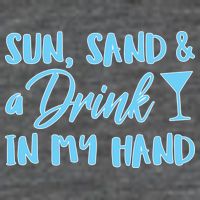 Sun Sand & A Drink In My Hand Flatbill Hat