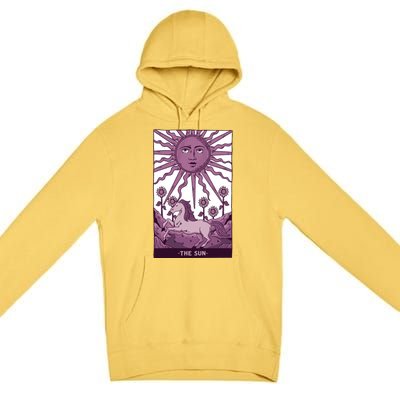 Sun Tarot Card Premium Pullover Hoodie