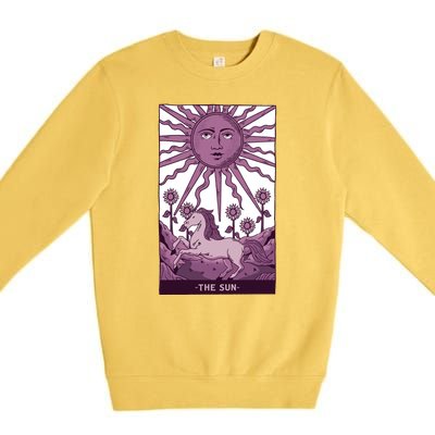 Sun Tarot Card Premium Crewneck Sweatshirt