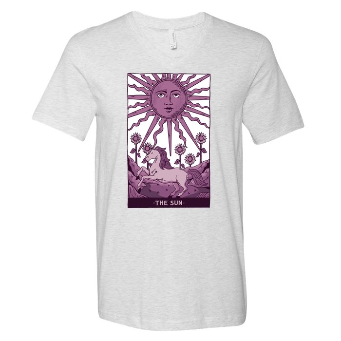 Sun Tarot Card V-Neck T-Shirt