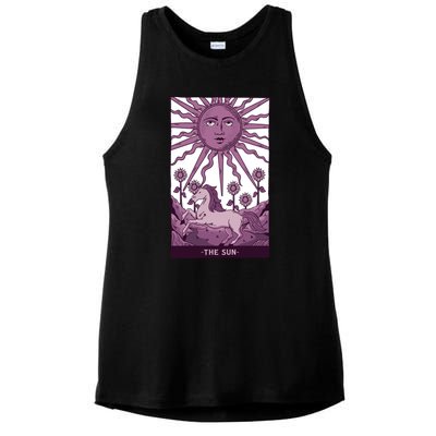 Sun Tarot Card Ladies PosiCharge Tri-Blend Wicking Tank