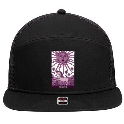 Sun Tarot Card 7 Panel Mesh Trucker Snapback Hat