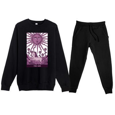 Sun Tarot Card Premium Crewneck Sweatsuit Set