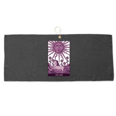 Sun Tarot Card Large Microfiber Waffle Golf Towel