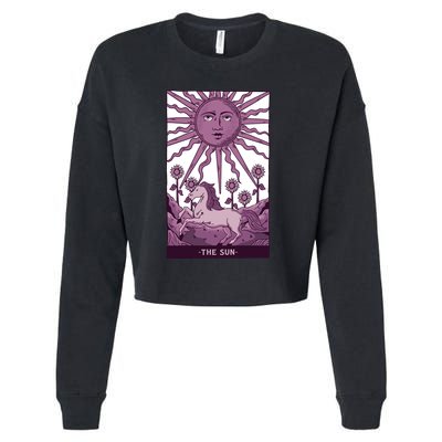 Sun Tarot Card Cropped Pullover Crew