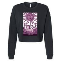 Sun Tarot Card Cropped Pullover Crew