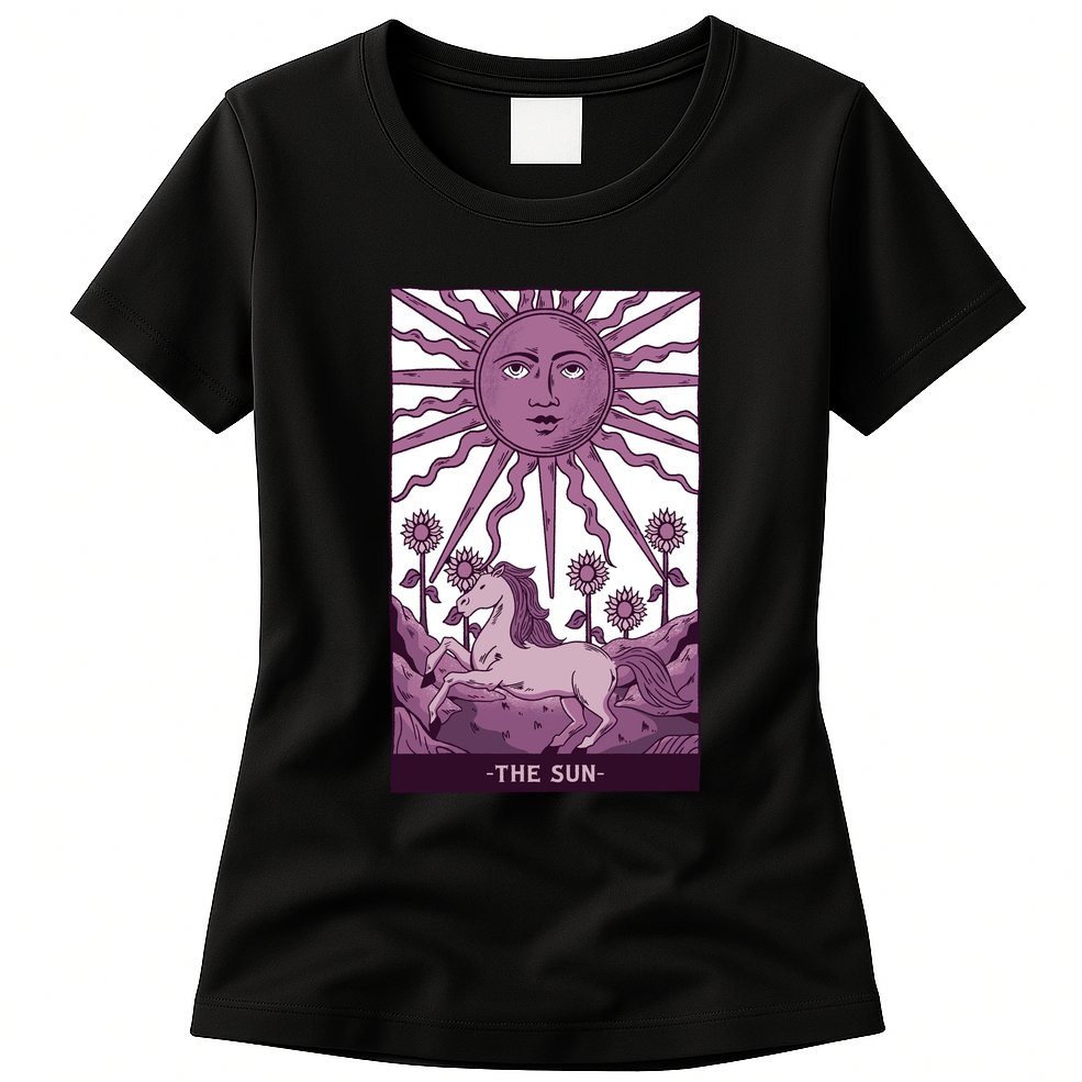 Sun Tarot Card Womens T-Shirt