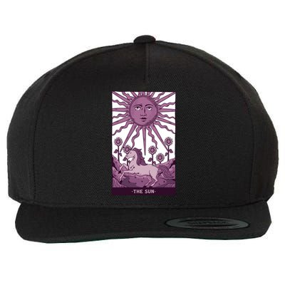 Sun Tarot Card Wool Snapback Cap