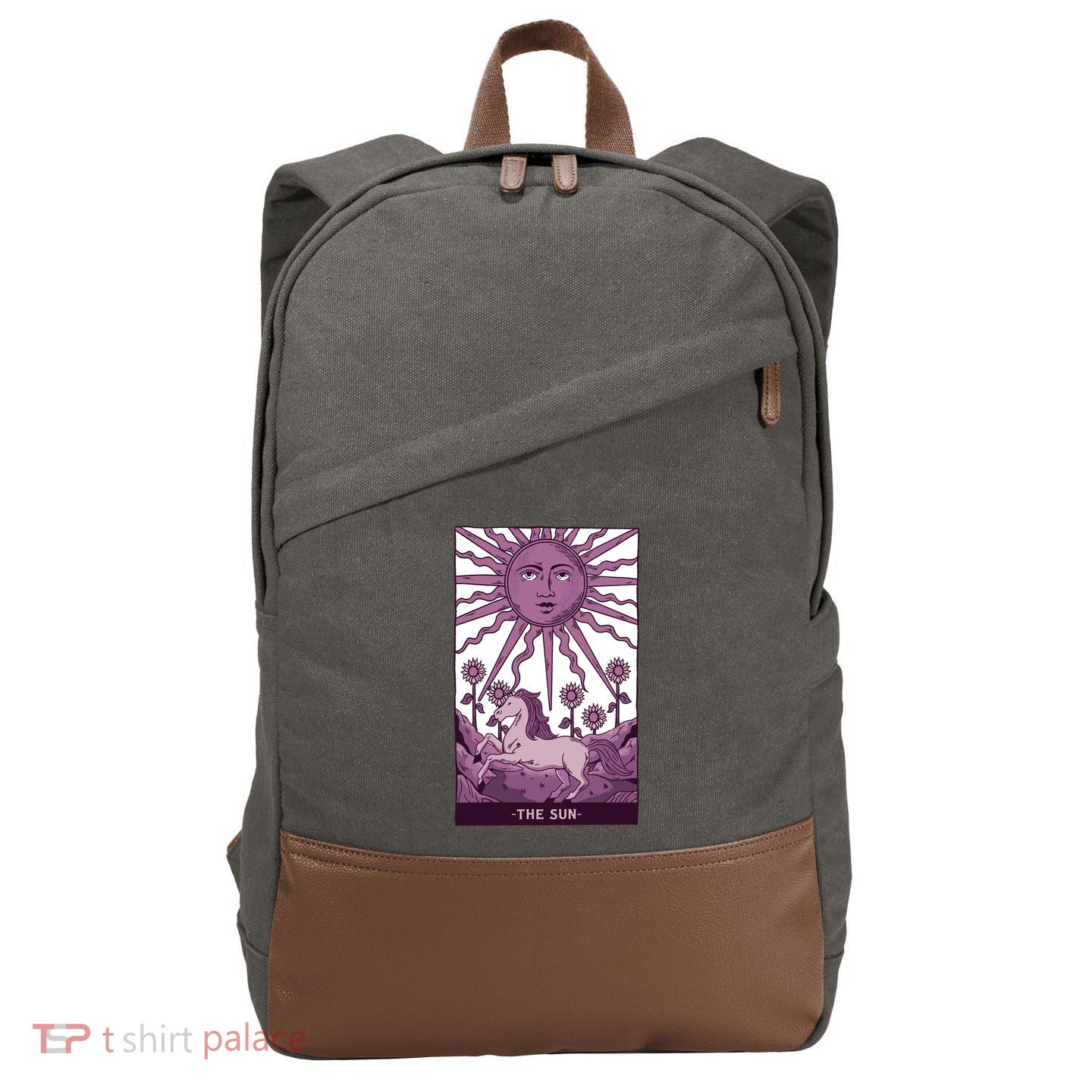 Sun Tarot Card Cotton Canvas Backpack