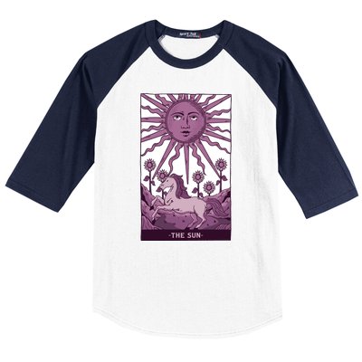 Sun Tarot Card Baseball Sleeve Shirt