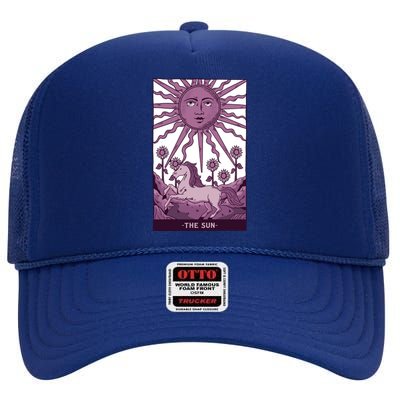 Sun Tarot Card High Crown Mesh Back Trucker Hat