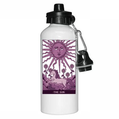 Sun Tarot Card Aluminum Water Bottle 