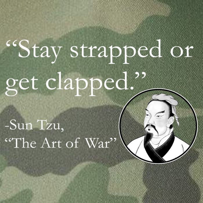Sun Tzu Quote Stay Strapped Or Get Clapped Legacy Tie Dye Trucker Hat