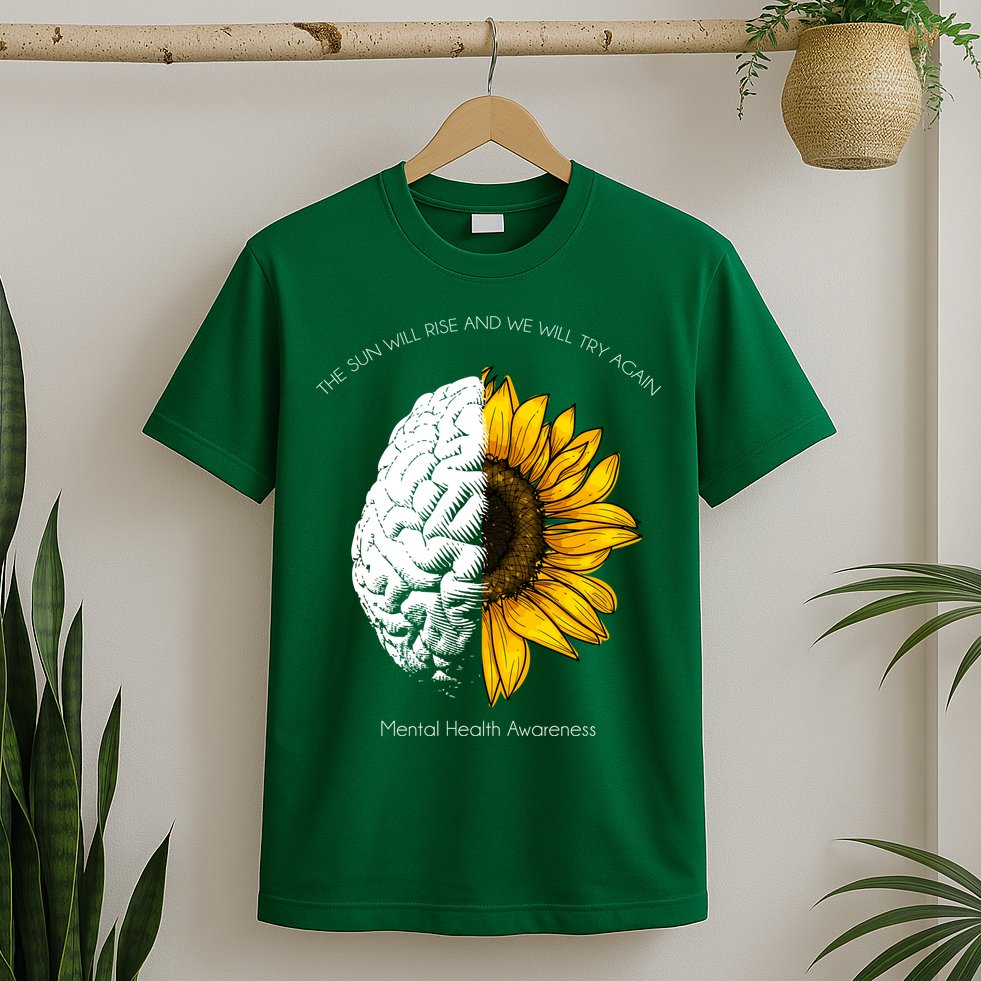 Sun Will Rise We Will Try Again Mental Health T-Shirt