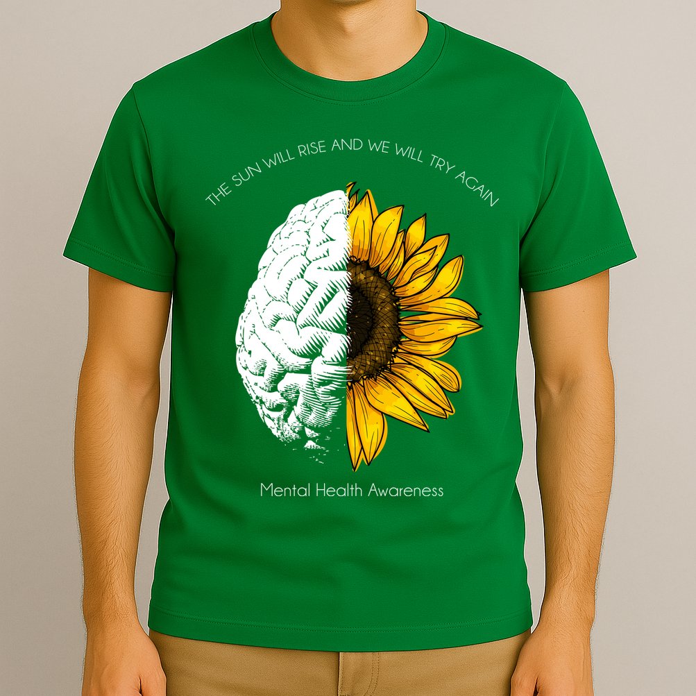 Sun Will Rise We Will Try Again Mental Health T-Shirt