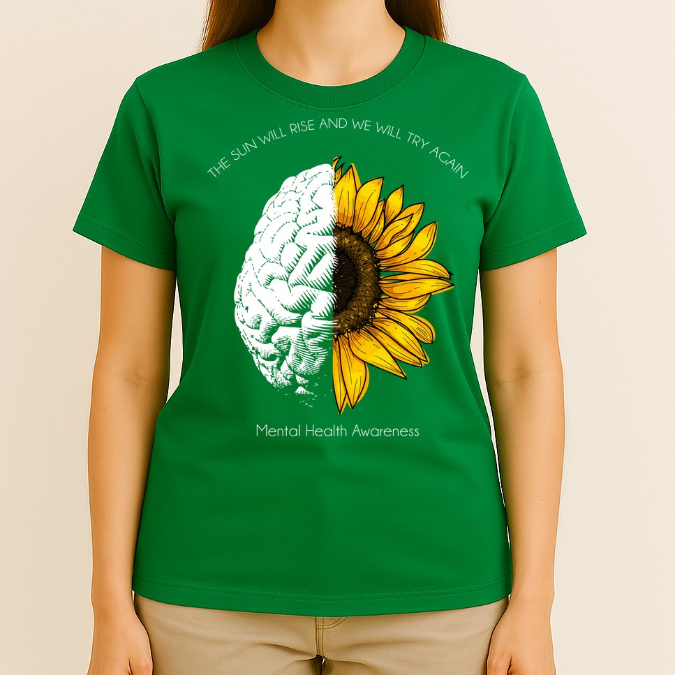 Sun Will Rise We Will Try Again Mental Health T-Shirt