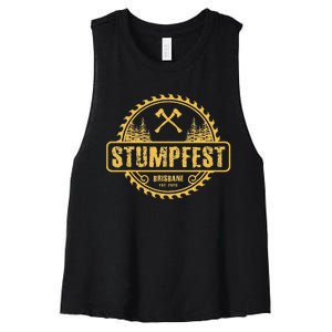 Stumpfest Uprroting Nail Salons Since 2020 Women's Racerback Cropped Tank