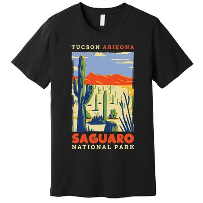 Saguaro Us National Park Tucson Arizona Vintage Premium T-Shirt