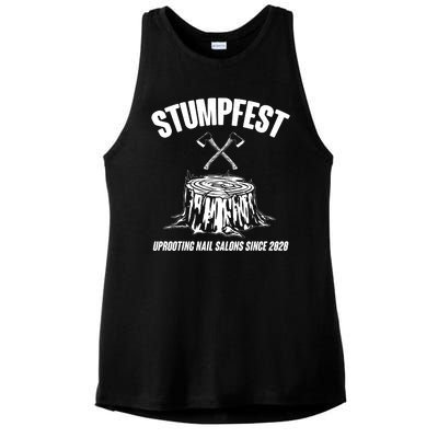 Stumpfest Uprooting Nail Salons Since 2020 Ladies PosiCharge Tri-Blend Wicking Tank