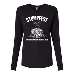 Stumpfest Uprooting Nail Salons Since 2020 Womens Cotton Relaxed Long Sleeve T-Shirt