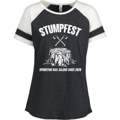 Stumpfest Uprooting Nail Salons Since 2020 Enza Ladies Jersey Colorblock Tee