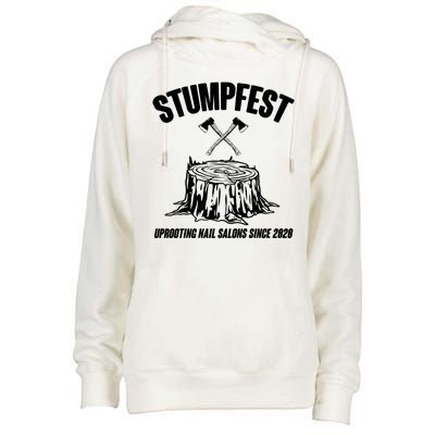 Stumpfest Uprooting Nail Salons Since 2020 Womens Funnel Neck Pullover Hood