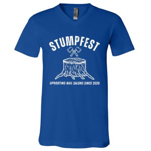 Stumpfest Uprooting Nail Salons Comedy V-Neck T-Shirt