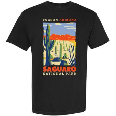 Saguaro Us National Park Tucson Arizona Vintage Gift Garment-Dyed Heavyweight T-Shirt