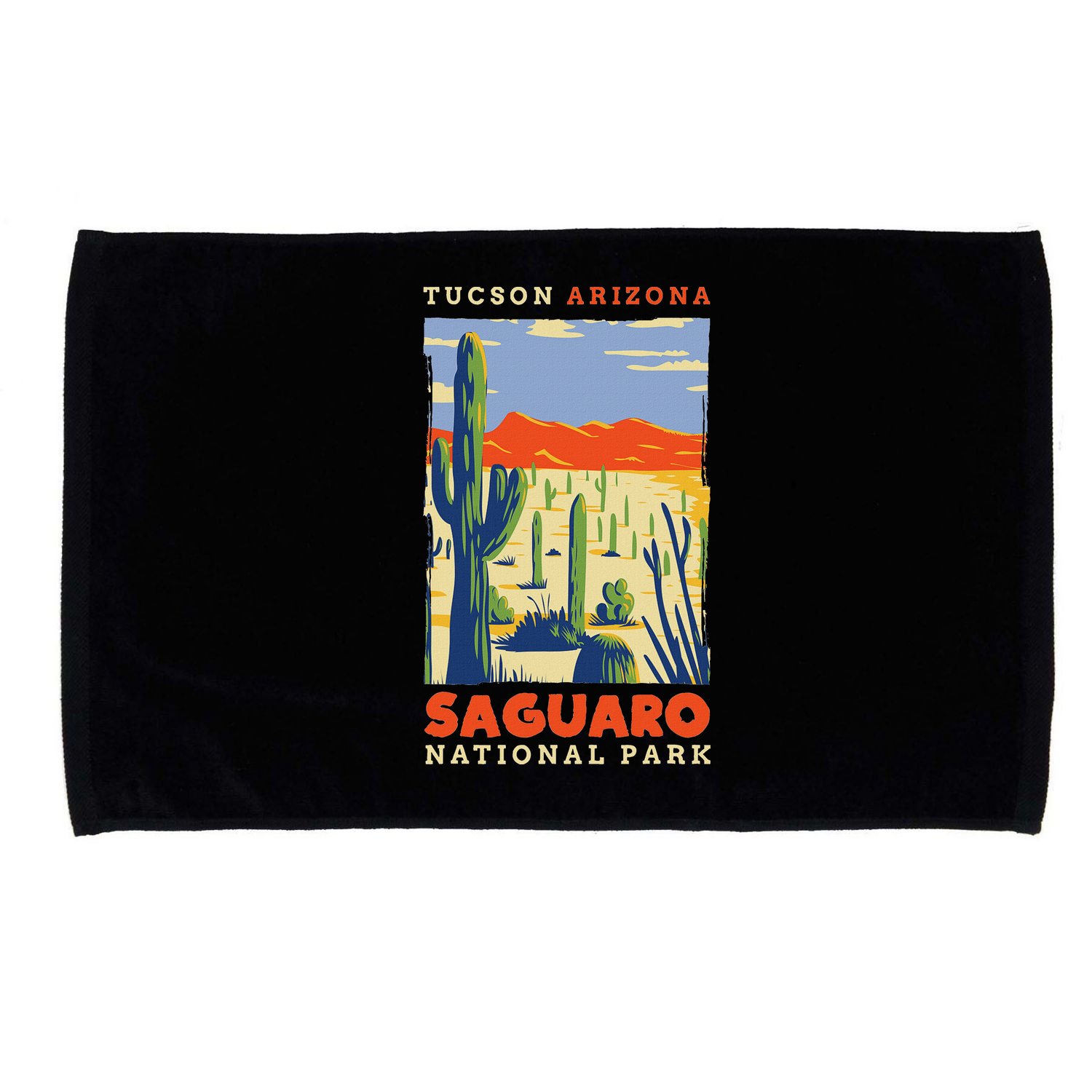 Saguaro Us National Park Tucson Arizona Vintage Gift Microfiber Hand Towel
