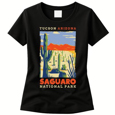 Saguaro Us National Park Tucson Arizona Vintage Gift Womens T-Shirt