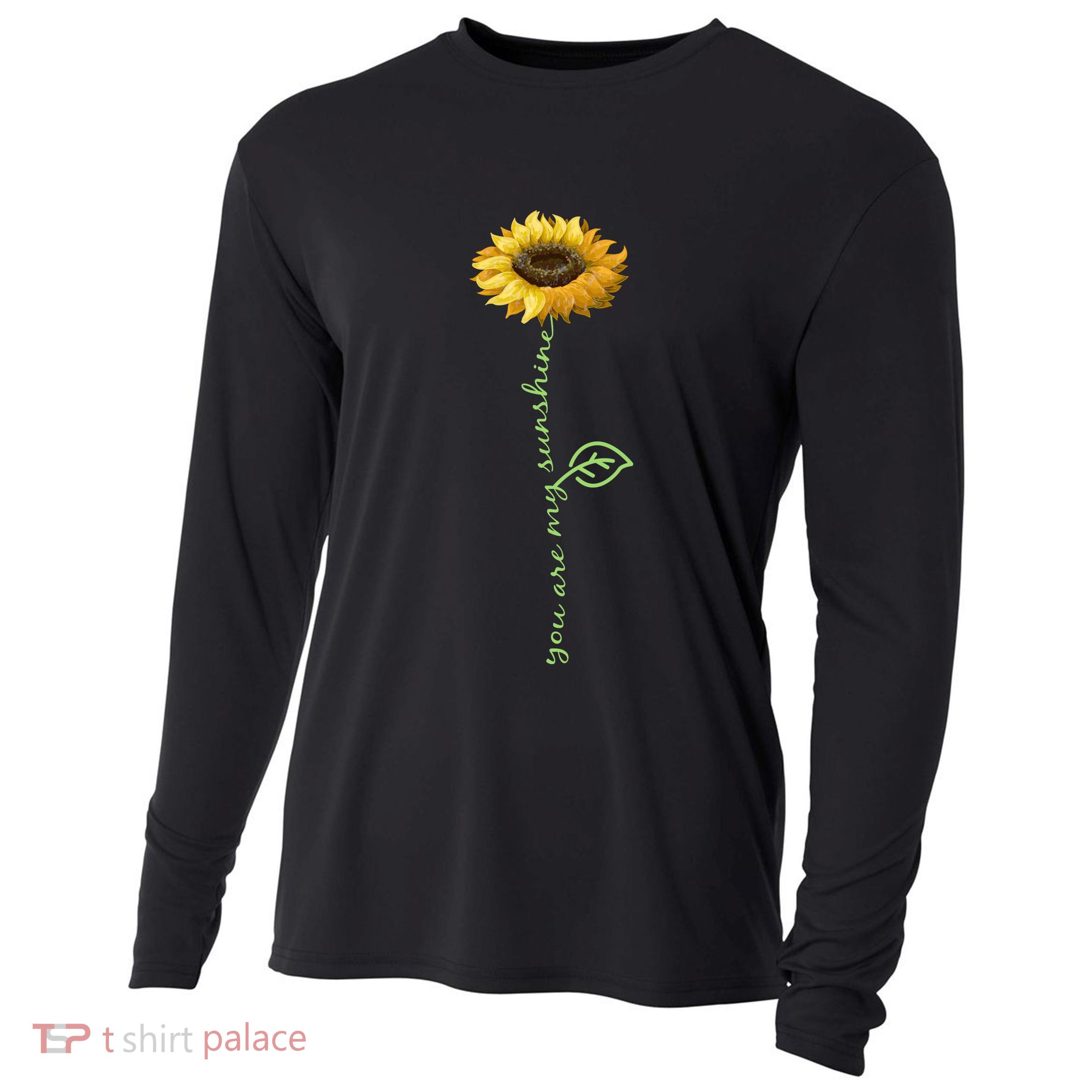 You Are My Sunshine Hippie Sunflower Cooling Performance Long Sleeve Crew