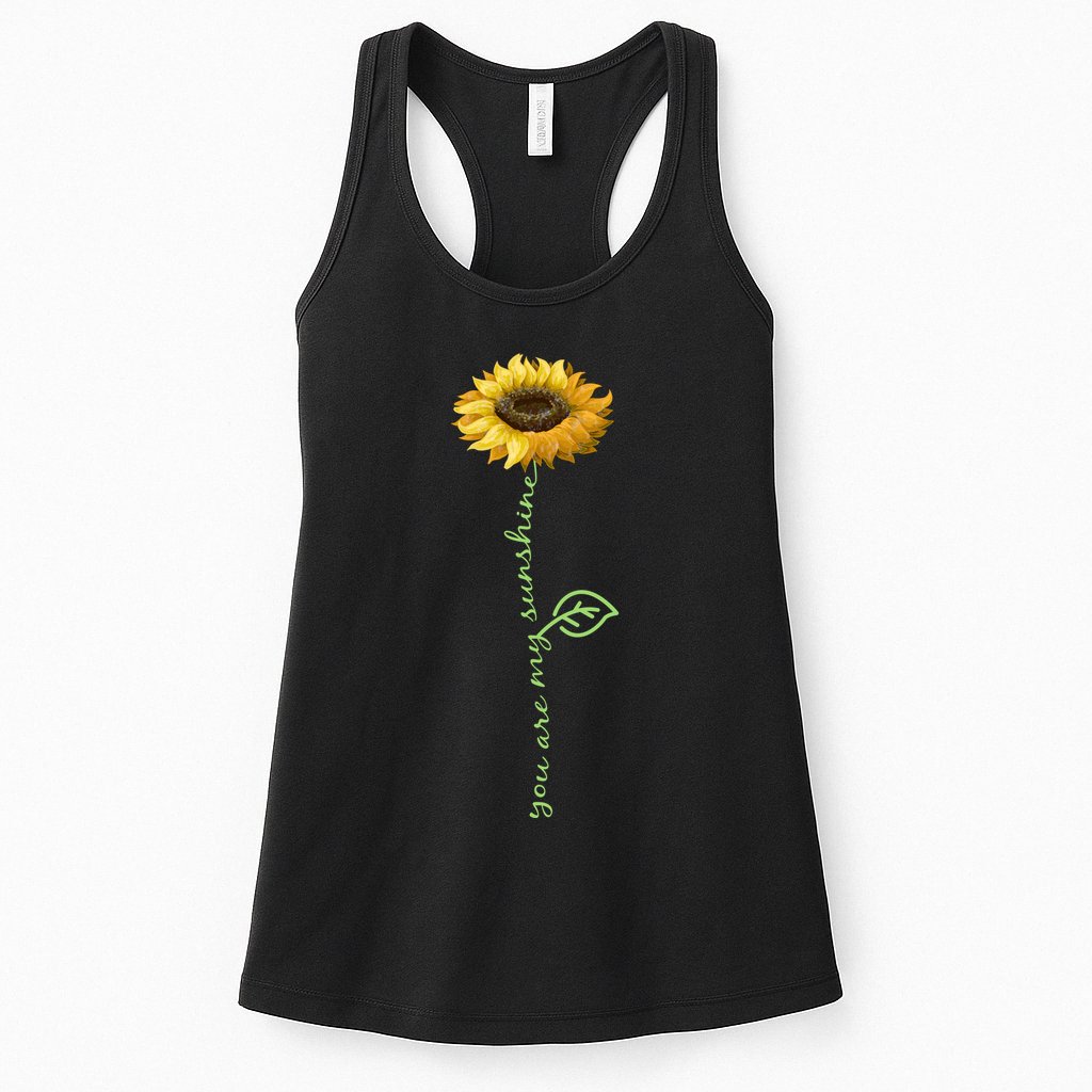 You Are My Sunshine Hippie Sunflower Womens Tank Top
