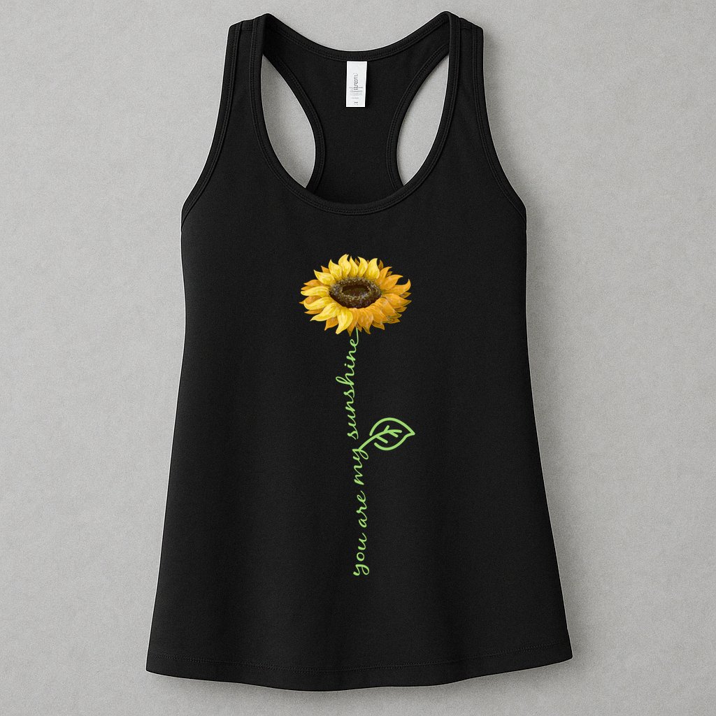 You Are My Sunshine Hippie Sunflower Womens Tank Top