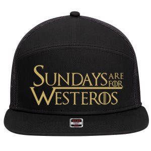 Sundays Are For Westeros 7 Panel Mesh Trucker Snapback Hat