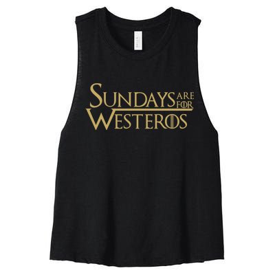 Sundays Are For Westeros Women's Racerback Cropped Tank