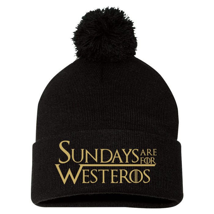 Sundays Are For Westeros Pom Pom 12in Knit Beanie