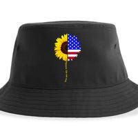 Sunflower American Flag You Are My Sunshine Sustainable Bucket Hat
