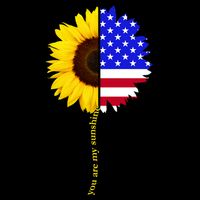 Sunflower American Flag You Are My Sunshine Sustainable Bucket Hat