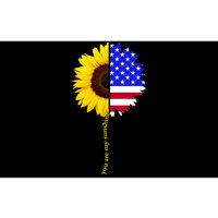 Sunflower American Flag You Are My Sunshine Bumper Sticker