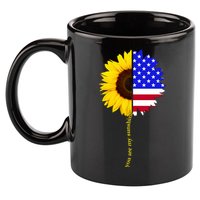 Sunflower American Flag You Are My Sunshine 11oz C Handle Ceramic Mug