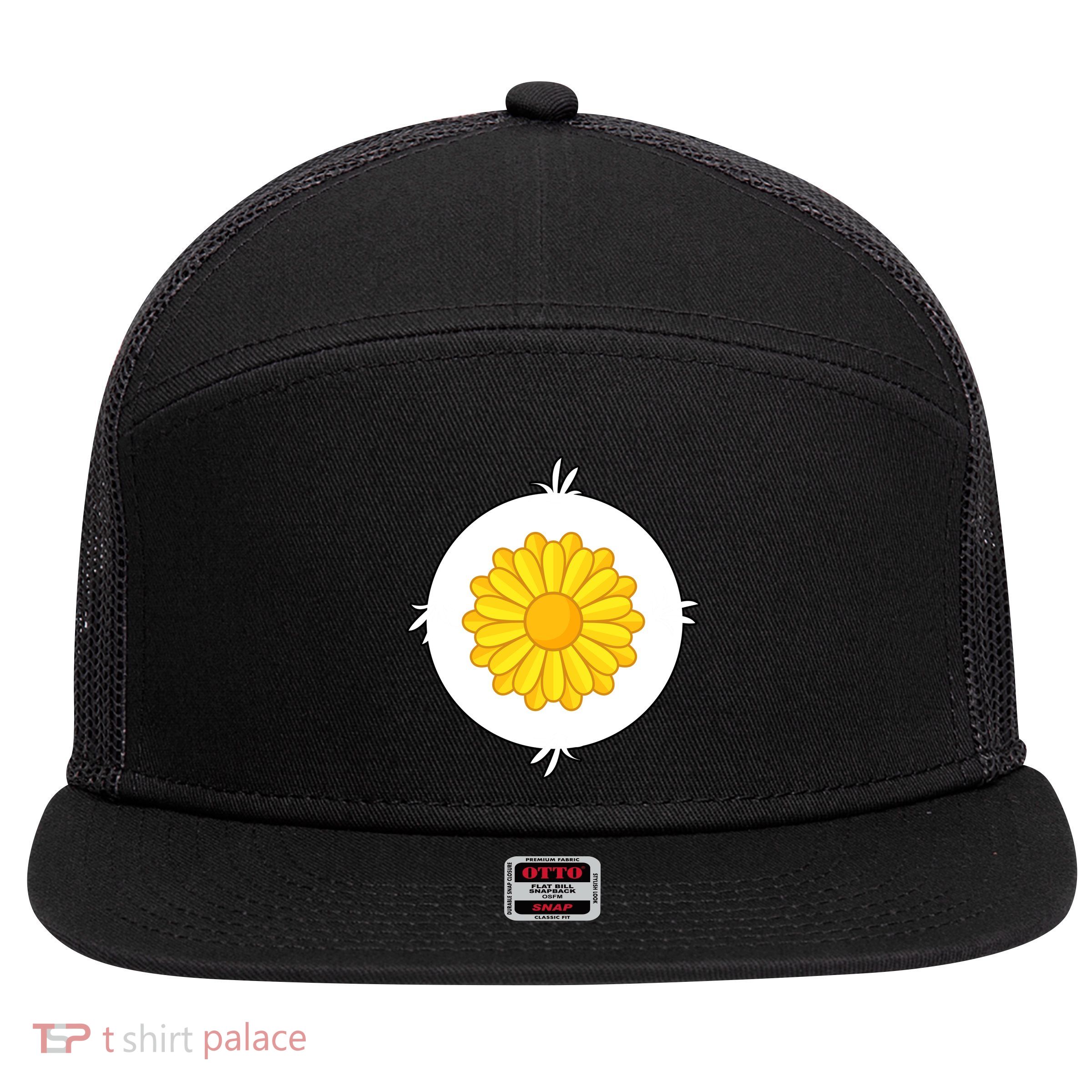 Sunflower Bear Halloween Costume 7 Panel Mesh Trucker Snapback Hat