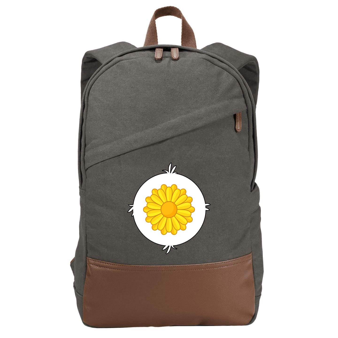 Sunflower Bear Halloween Costume Cotton Canvas Backpack