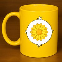 Sunflower Bear Halloween Costume 11oz C Handle Ceramic Mug