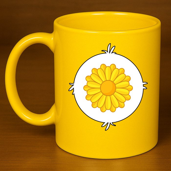 Sunflower Bear Halloween Costume 11oz C Handle Ceramic Mug
