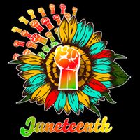 Sunflower Fist Juneteenth Black History African American Hoodie