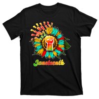 Sunflower Fist Juneteenth Black History African American T-Shirt