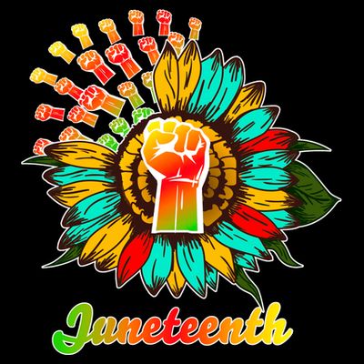 Sunflower Fist Juneteenth Black History African American T-Shirt