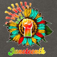 Sunflower Fist Juneteenth Black History African American Cotton Canvas Backpack