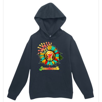 Sunflower Fist Juneteenth Black History African American Urban Pullover Hoodie