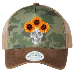 Sunflower Skull Legacy Tie Dye Trucker Hat